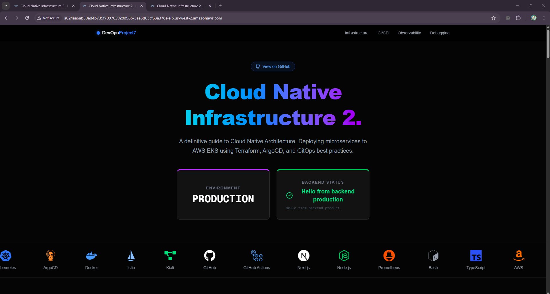 Production Frontend